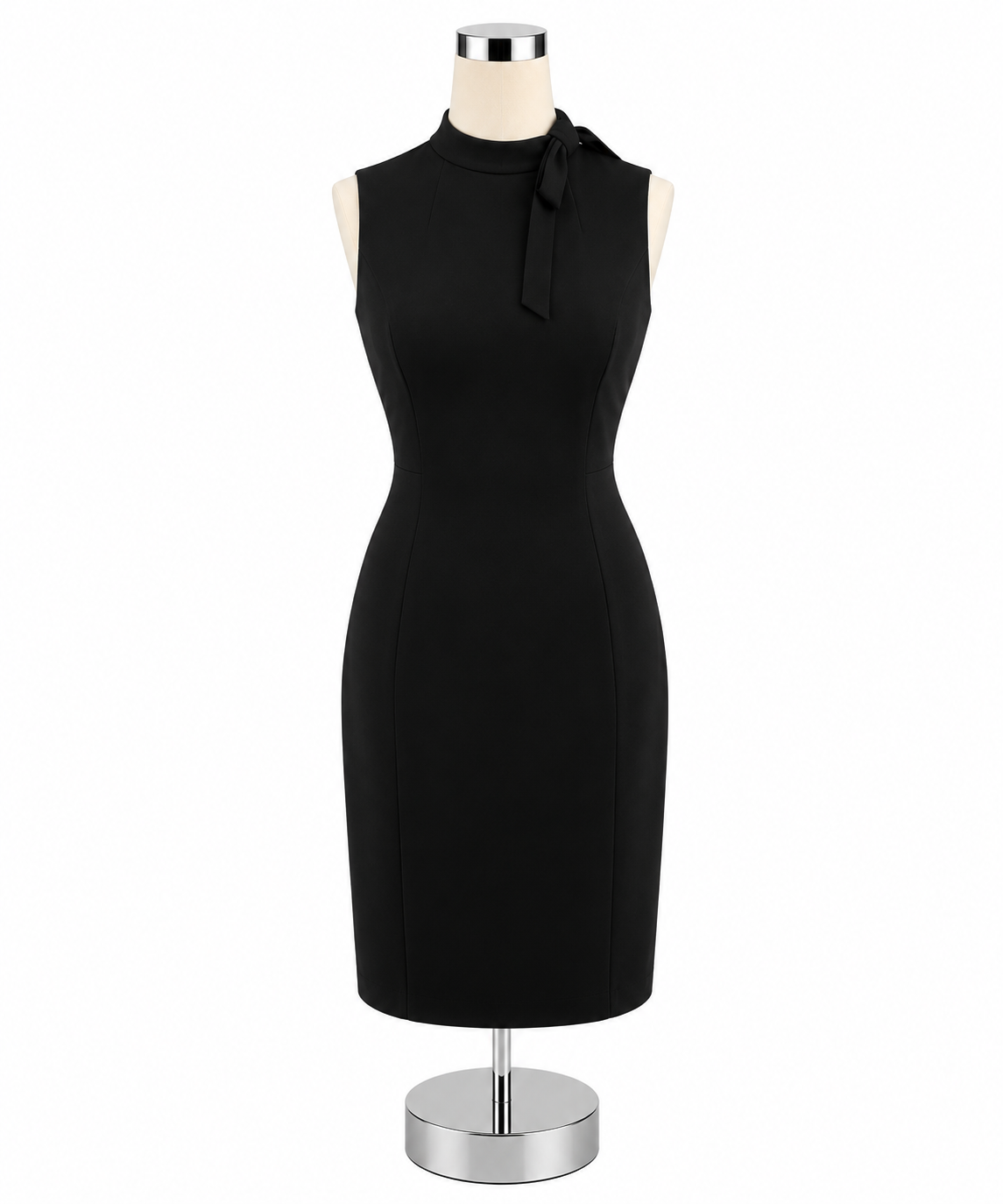 Calvin Klein Nova Tie-Neck Sheath Dress Black Size 4 NWT - ONLINE ONLY