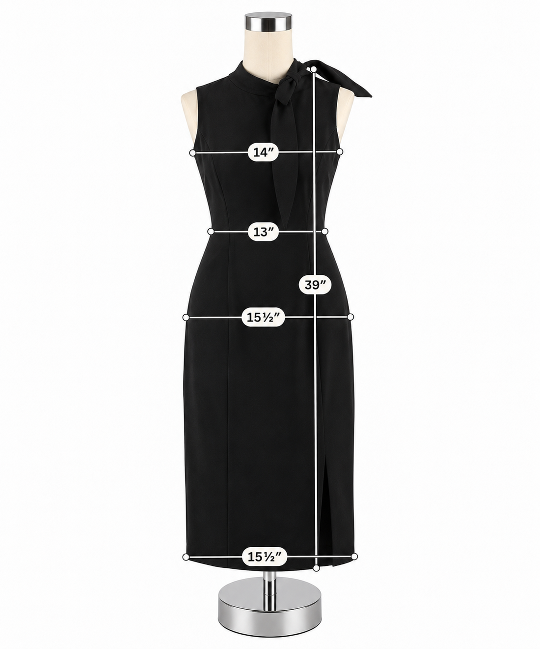 Calvin Klein Nova Tie-Neck Sheath Dress Black Size 4 NWT - ONLINE ONLY
