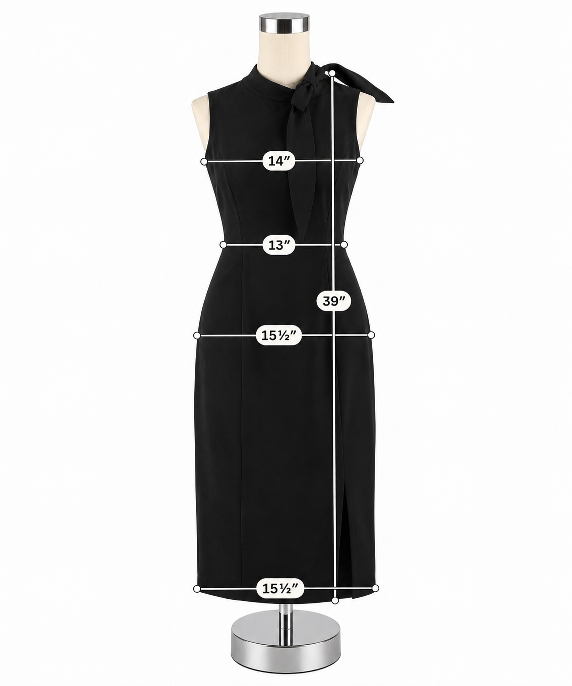 Calvin Klein Nova Tie-Neck Sheath Dress Black Size 4 NWT - ONLINE ONLY