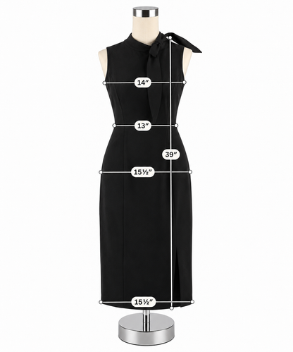 Calvin Klein Nova Tie-Neck Sheath Dress Black Size 4 NWT - ONLINE ONLY