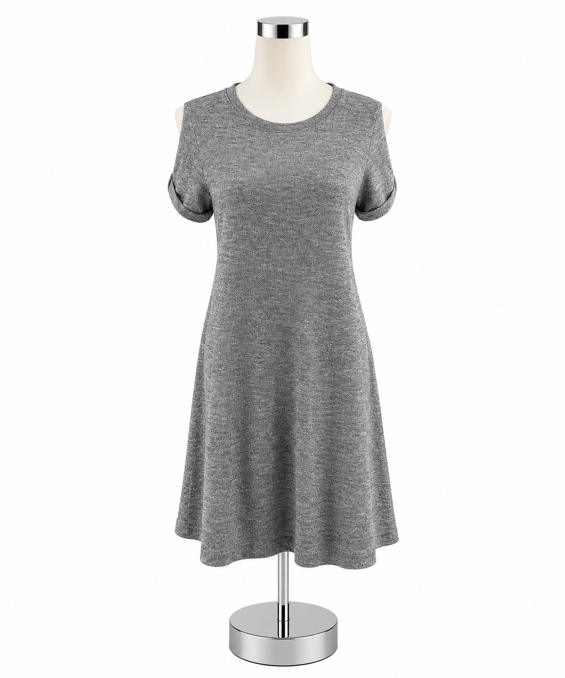 LOU &amp; GREY for LOFT Heather Gray T-Shirt Swing Dress Size Small