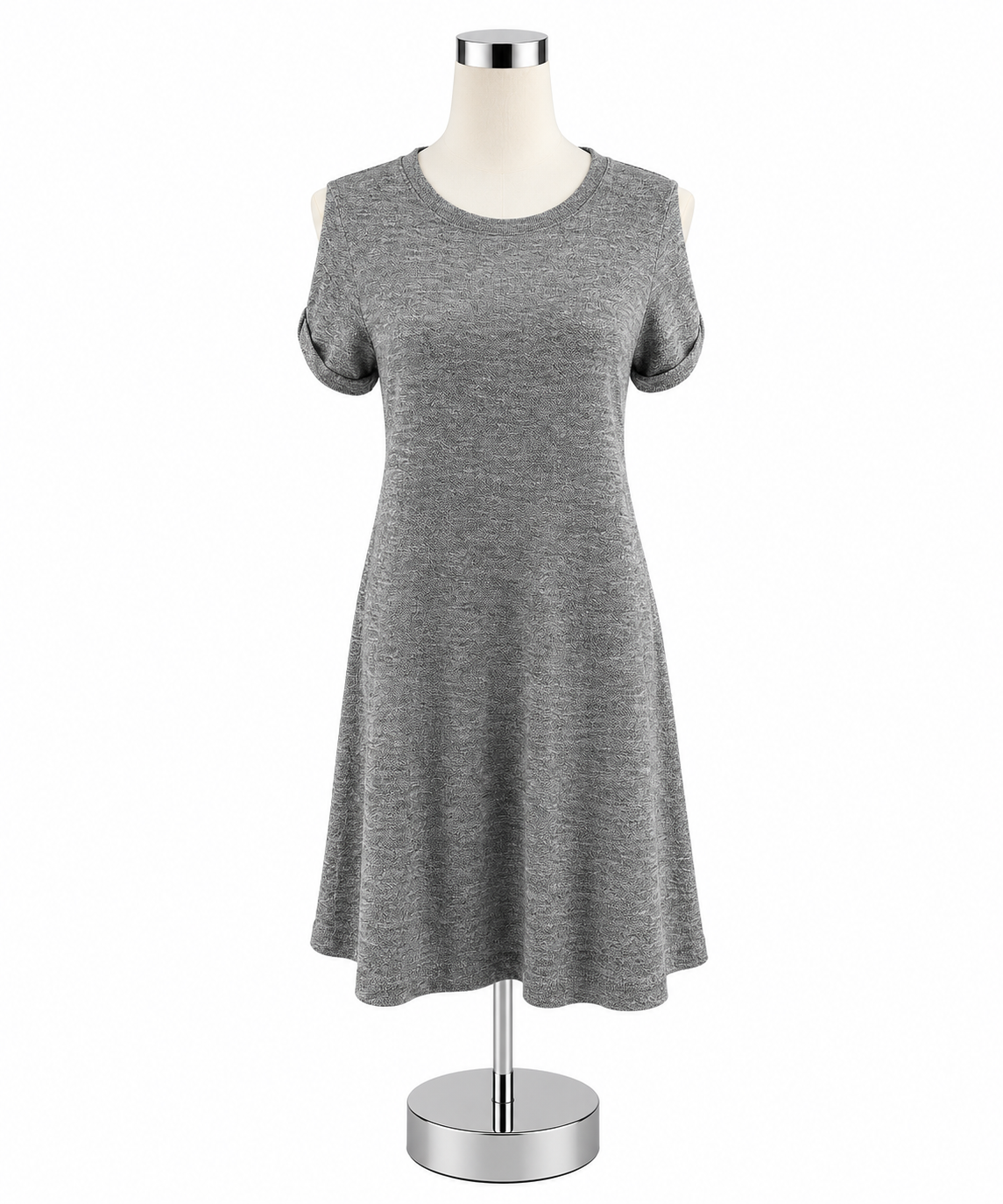 LOU &amp; GREY for LOFT Heather Gray T-Shirt Swing Dress Size Small