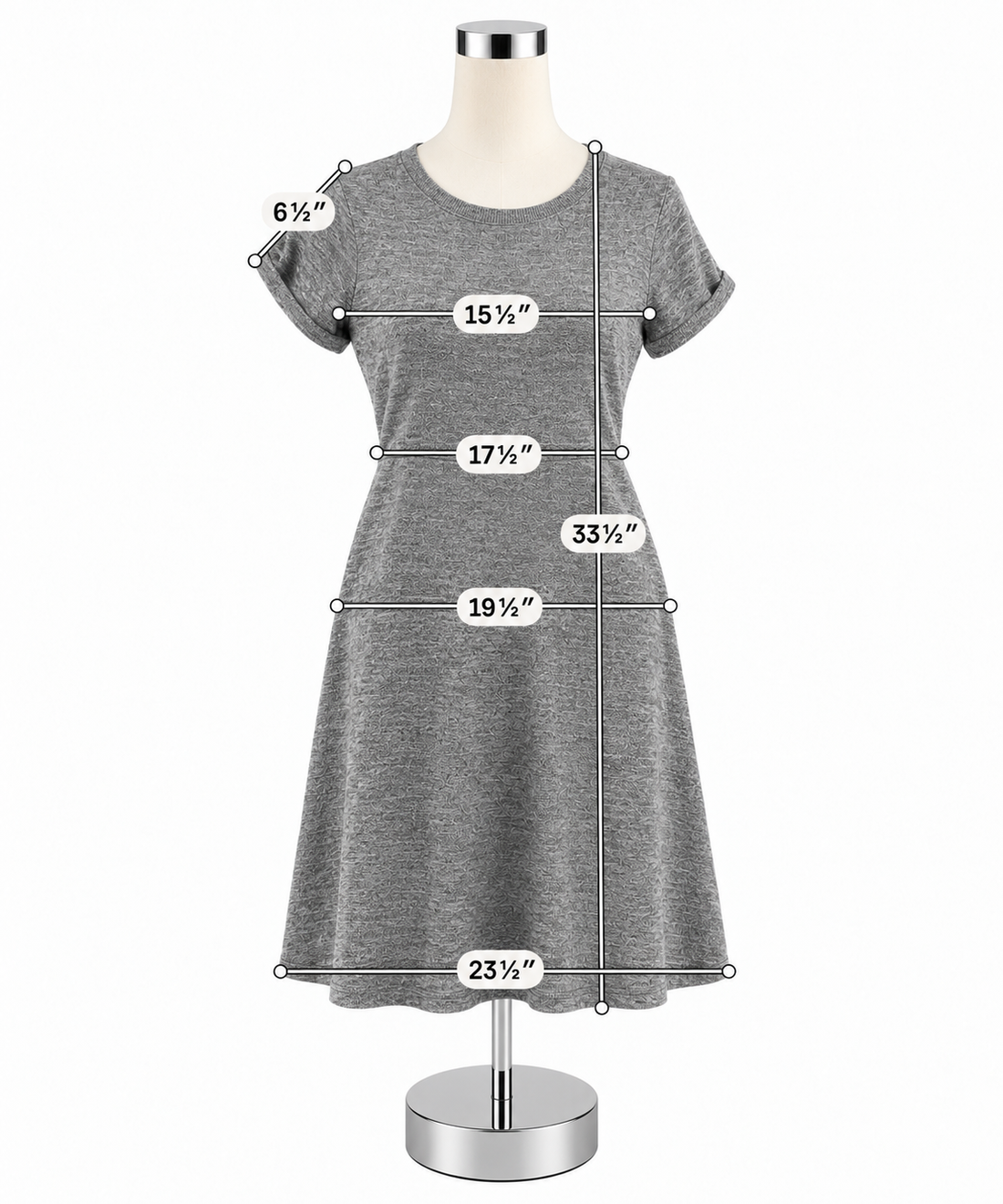 LOU &amp; GREY for LOFT Heather Gray T-Shirt Swing Dress Size Small