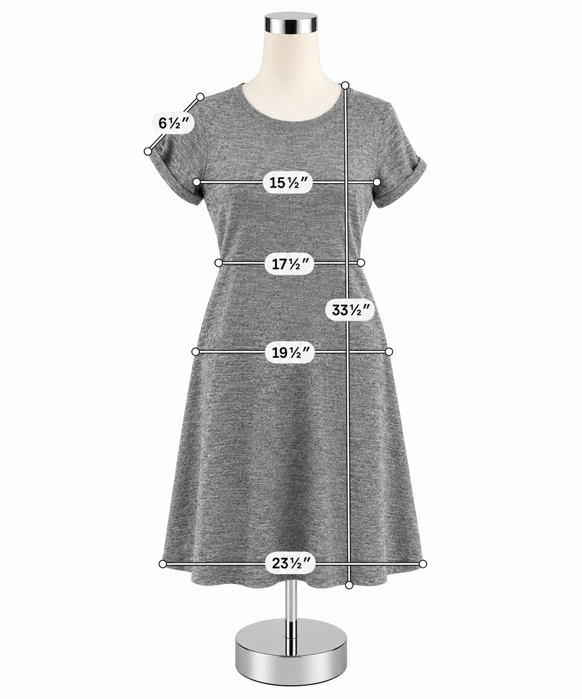 LOU &amp; GREY for LOFT Heather Gray T-Shirt Swing Dress Size Small