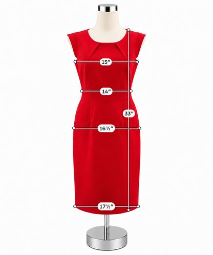 Gianni Bini Red Lace Back Sheath Dress Size 10 - ONLINE ONLY