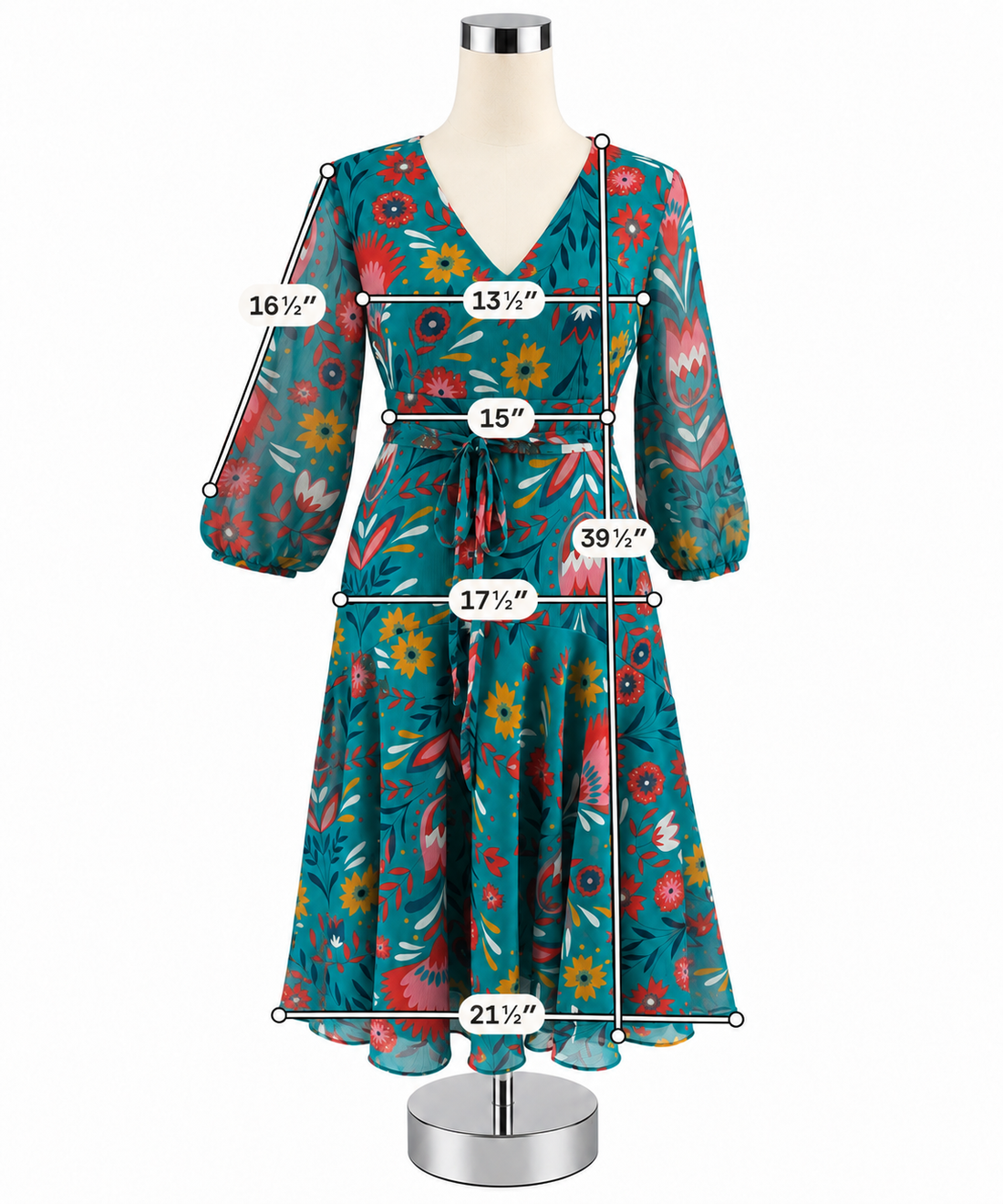 Boden Amelie Dress Size 6P Teal Pop Pansy Floral V-Neck A-Line Tie Waist - ONLINE ONLY