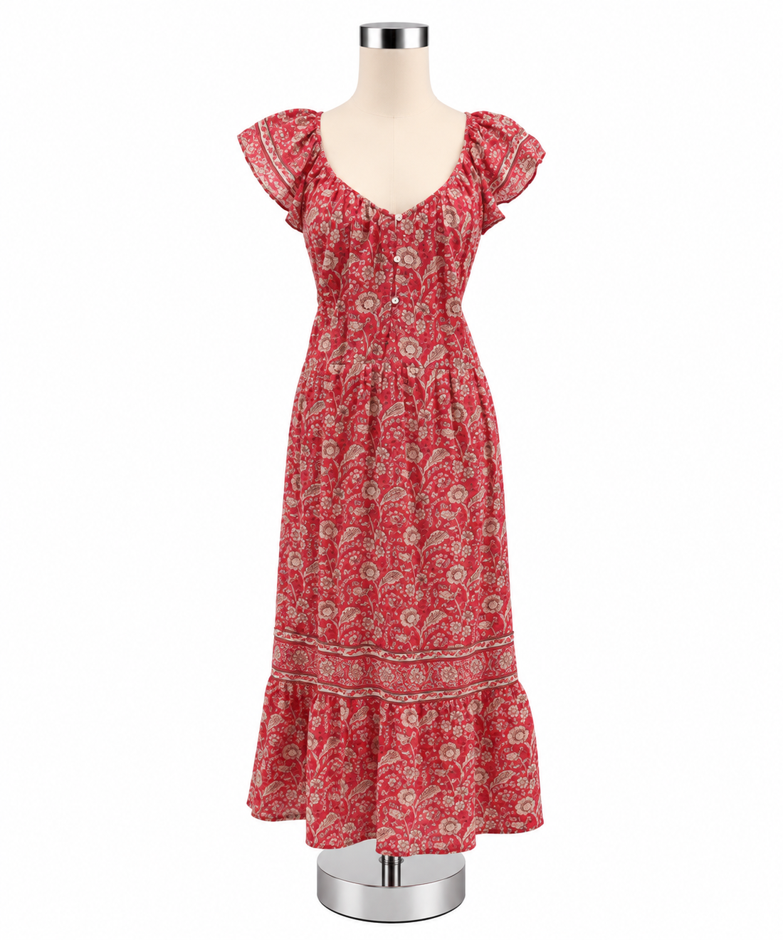 Velvet by Graham &amp; Spencer Floral Paisley Boho Maxi Dress Large - ONLINE ONLY