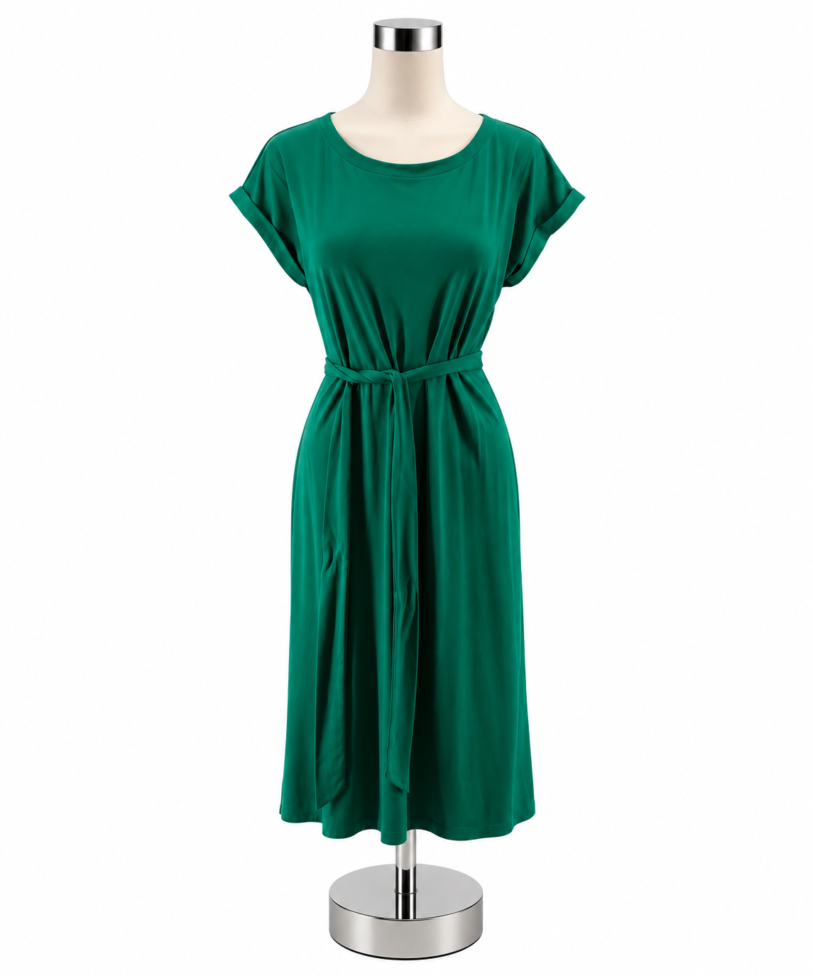LOFT Green Tie Waist Pocket T-Shirt Dress Size Small - ONLINE ONLY