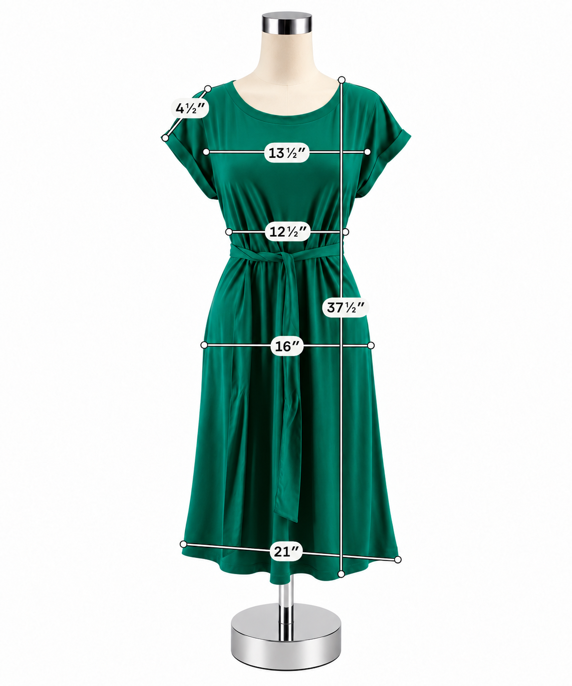 LOFT Green Tie Waist Pocket T-Shirt Dress Size Small - ONLINE ONLY