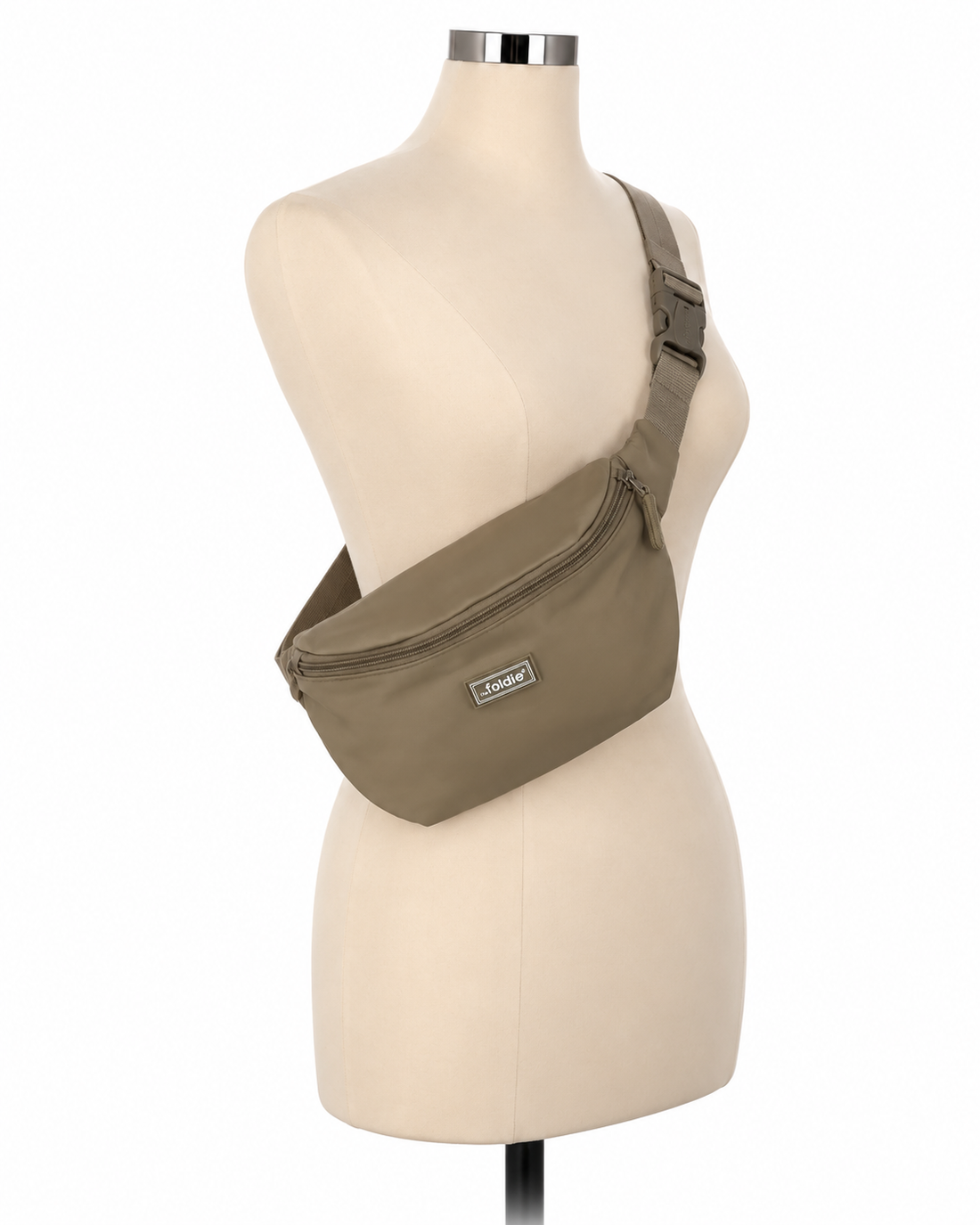 The Foldie The Foldie Foldable Fanny Pack Water Resistant Belt Bag Khaki Green