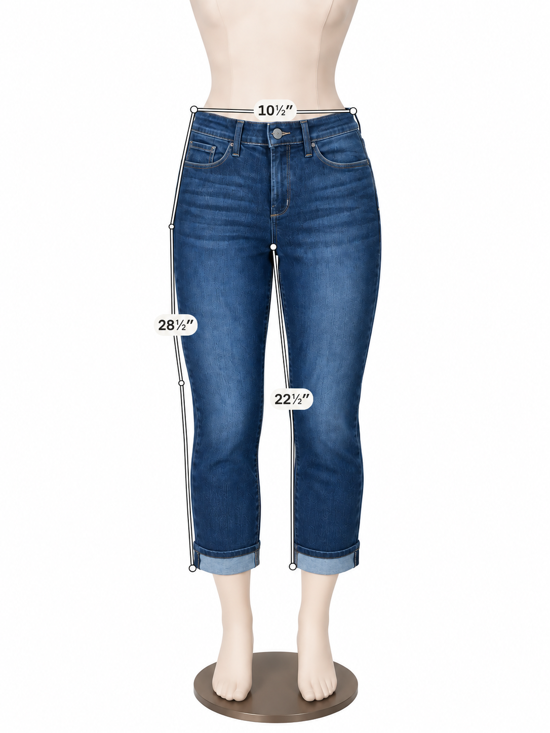NYDJ Marilyn Crop Slim Straight Jeans Womens Size 8 Dark Wash Blue Lift Tuck - ONLINE ONLY