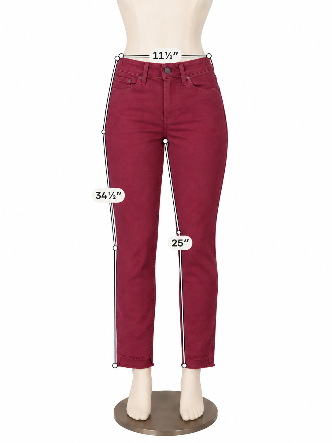 Just Black High Rise Ankle Skinny Pants Rust | Size 4 - ONLINE ONLY