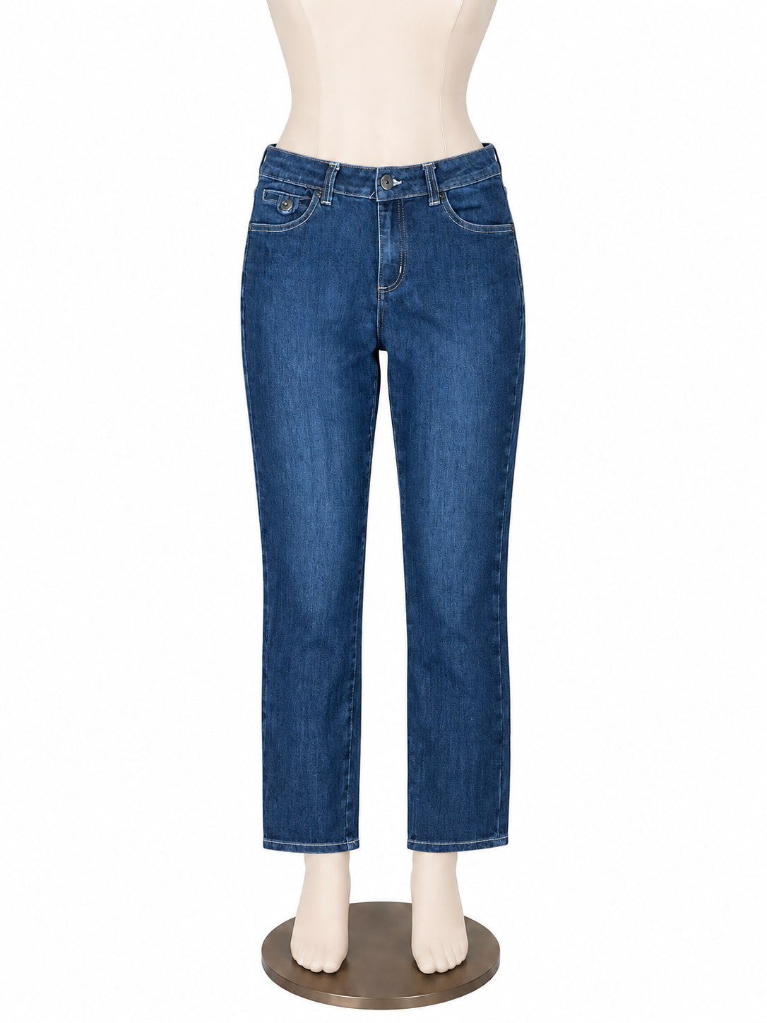 One X One Womens Size 6 Mid-Rise Straight Leg Ankle Crop Jeans Dark Wash- ONLINE ONLY