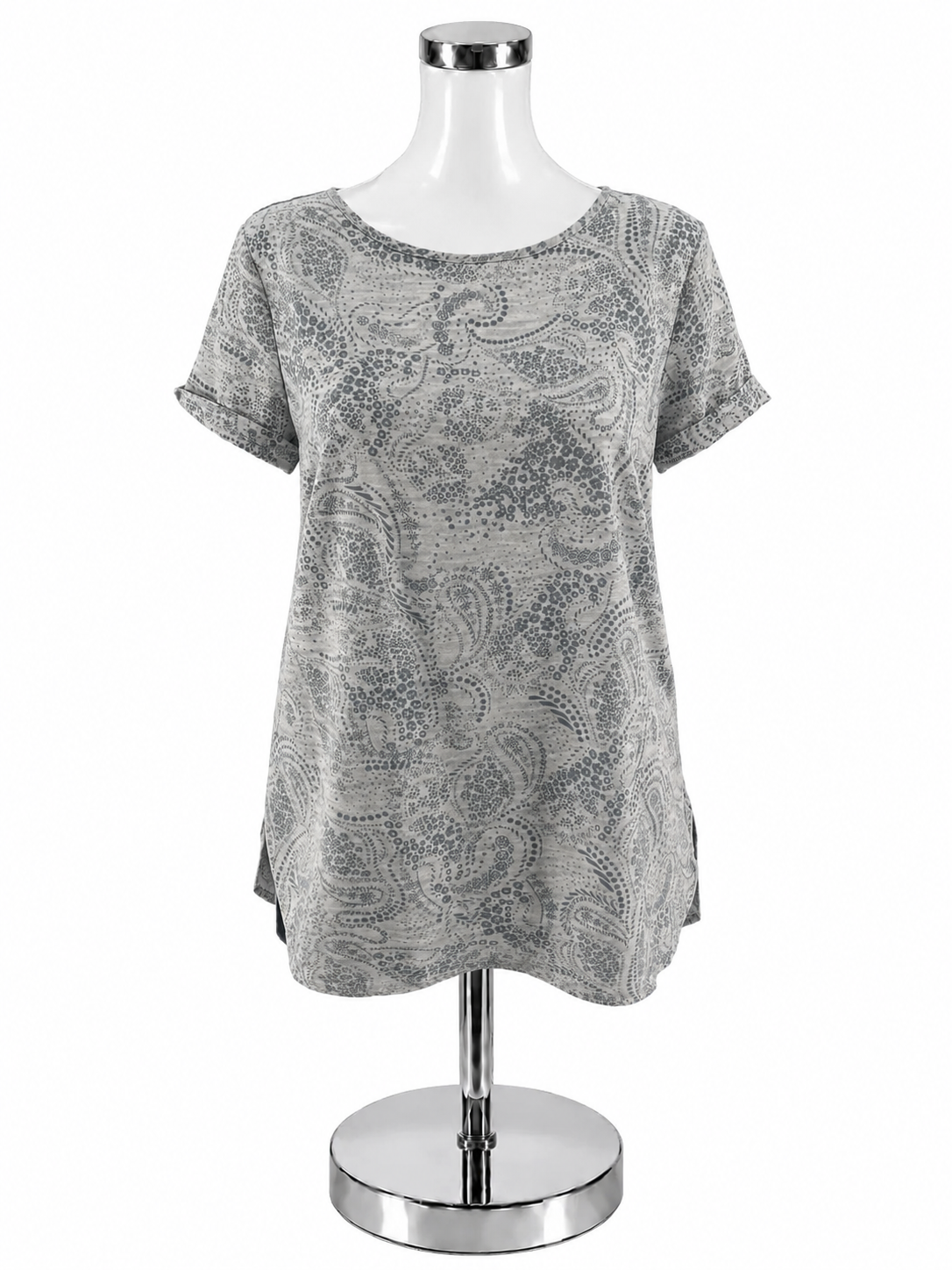 Lauren Conrad Size M Blue Paisley Pre-Owned Ladies Casual Top - ONLINE ONLY