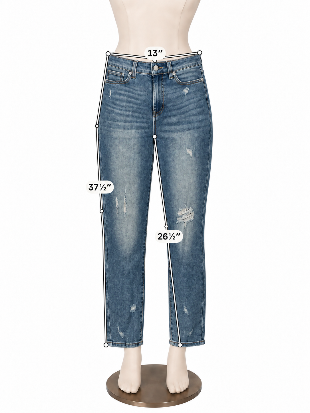 Kendall + Kylie High Rise Distressed Skinny Jeans Size 7/28 - ONLINE ONLY