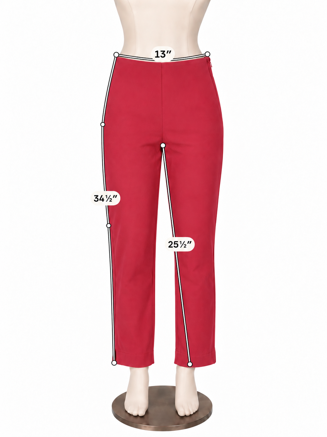 Lysse Hot Pink Slim Fit Stretch Pull-On Ankle Pants | Size Medium - ONLINE ONLY