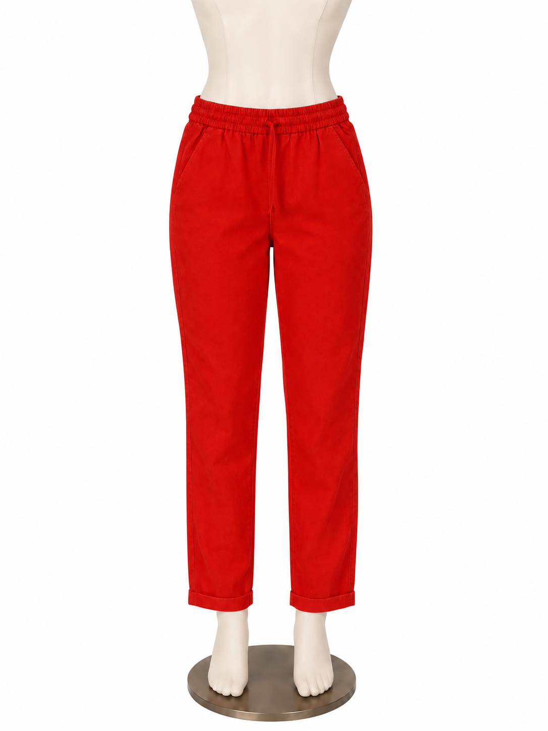 J. Crew Seaside Linen-Cotton Blend Pull-On Pants Size 10 NWT Bright Tomato - ONLINE ONLY