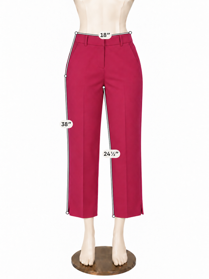 Talbots Stretch Slim Ankle Pants Fuchsia Pink Size 12 - ONLINE ONLY