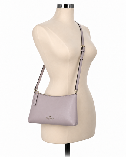 Kate Spade Staci Saffiano Leather Crossbody Bag in Lavender Lilac
