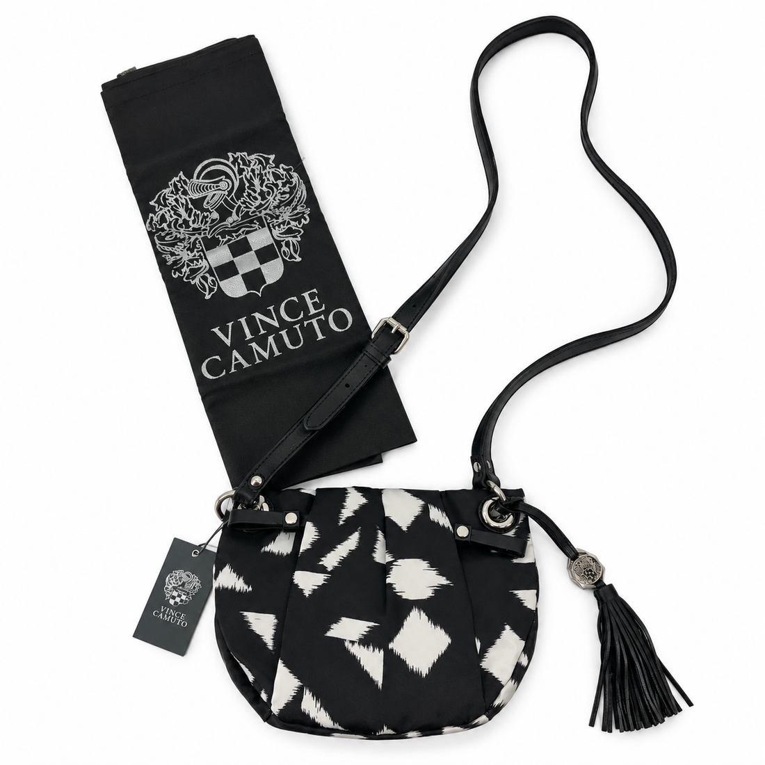 Vince Camuto Gael Ikat Print Nylon Crossbody Hobo Bag