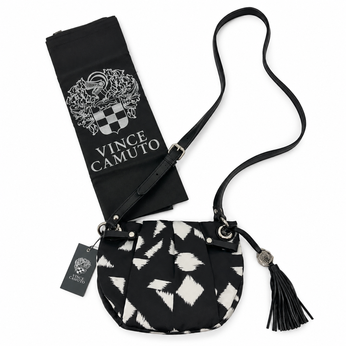 Vince Camuto Gael Ikat Print Nylon Crossbody Hobo Bag
