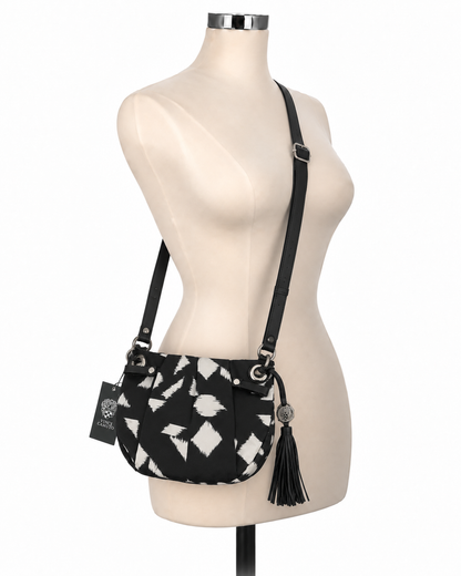 Vince Camuto Gael Ikat Print Nylon Crossbody Hobo Bag