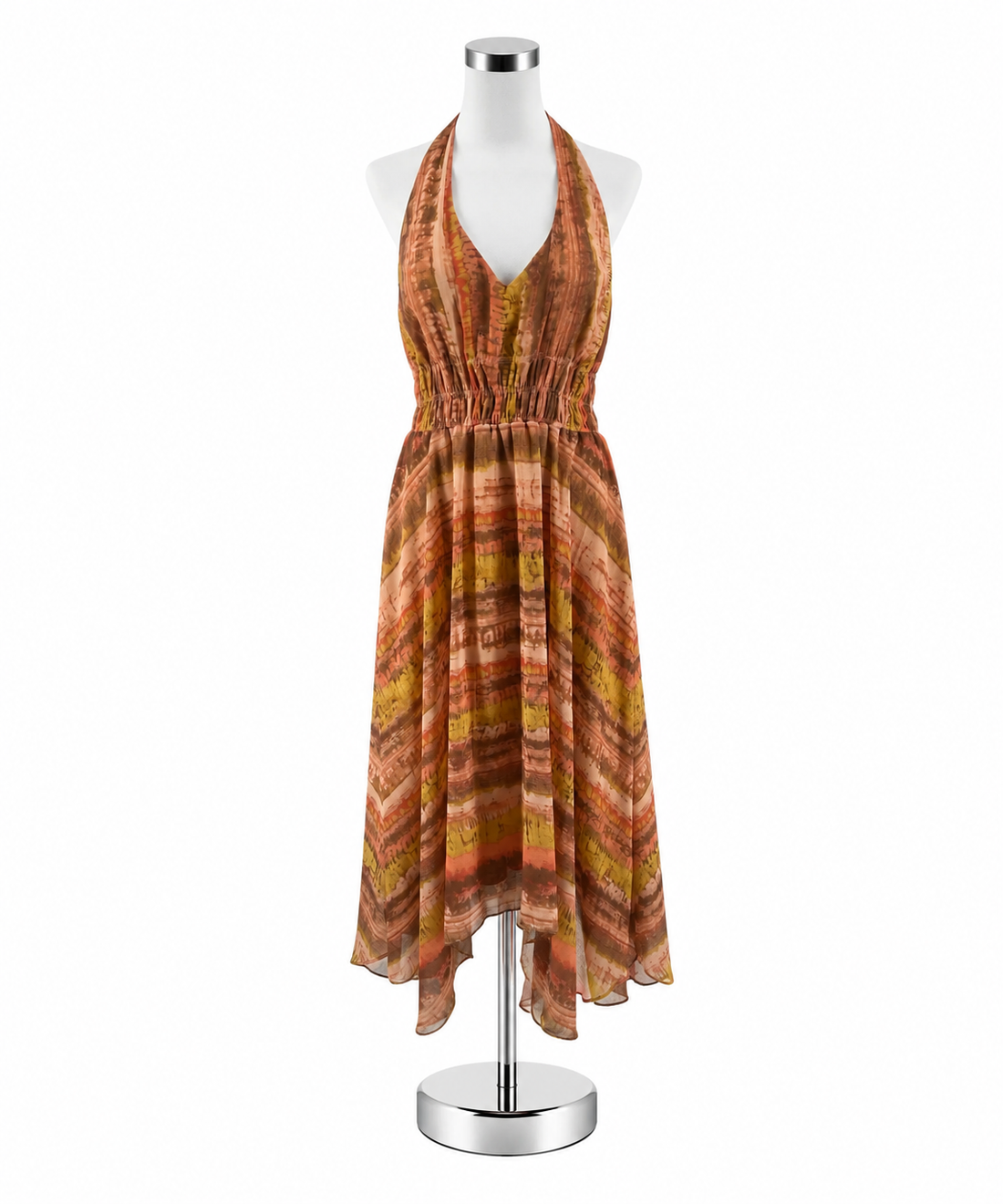 Taylor Abstract Halter High-Low Maxi Dress Size 8 NWT - ONLINE ONLY