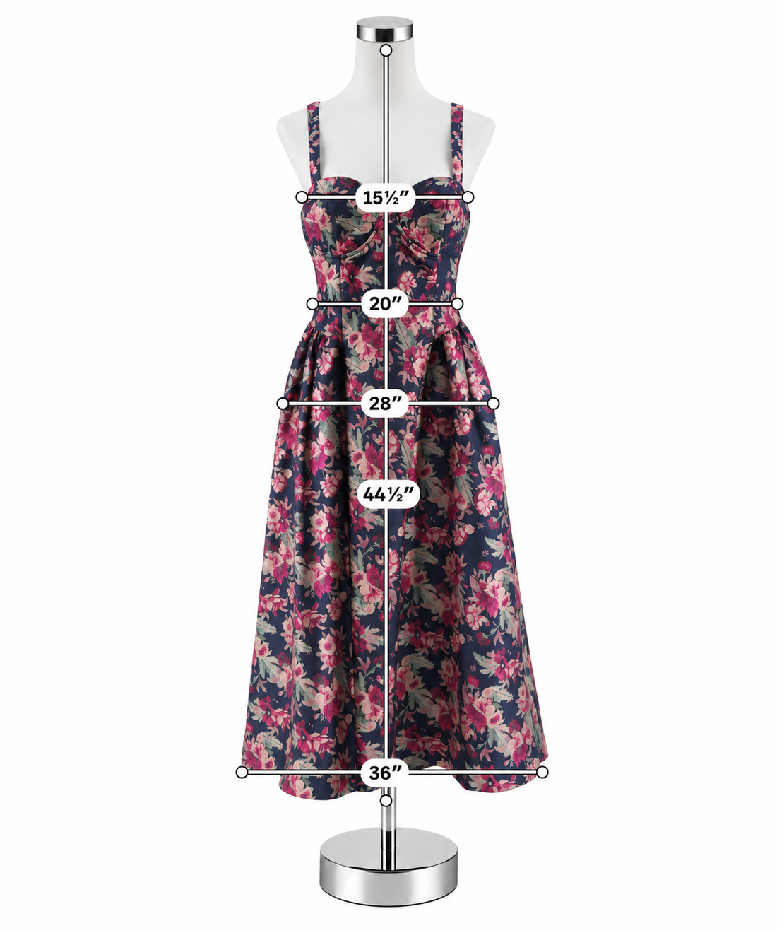 Lulus Remarkable Romance Floral Jacquard Corset Midi Dress NWT Size Large - ONLINE ONLY