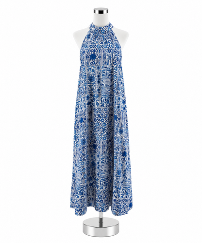 Ann Taylor Mosaic Tile Print Halter Neck Shift Dress Size Small - ONLINE ONLY