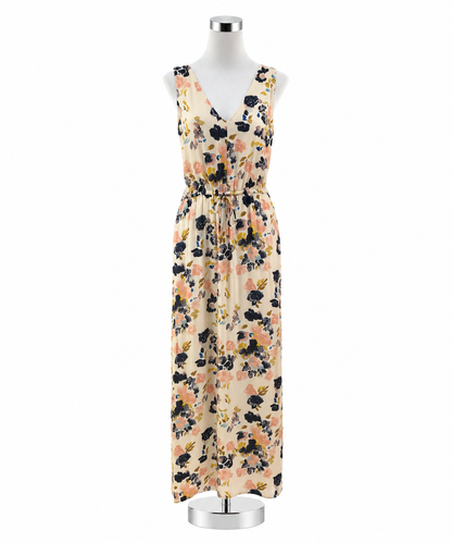 Lucky Brand Floral V-Neck Sleeveless Maxi Dress Size Large - ONLINE ONLY