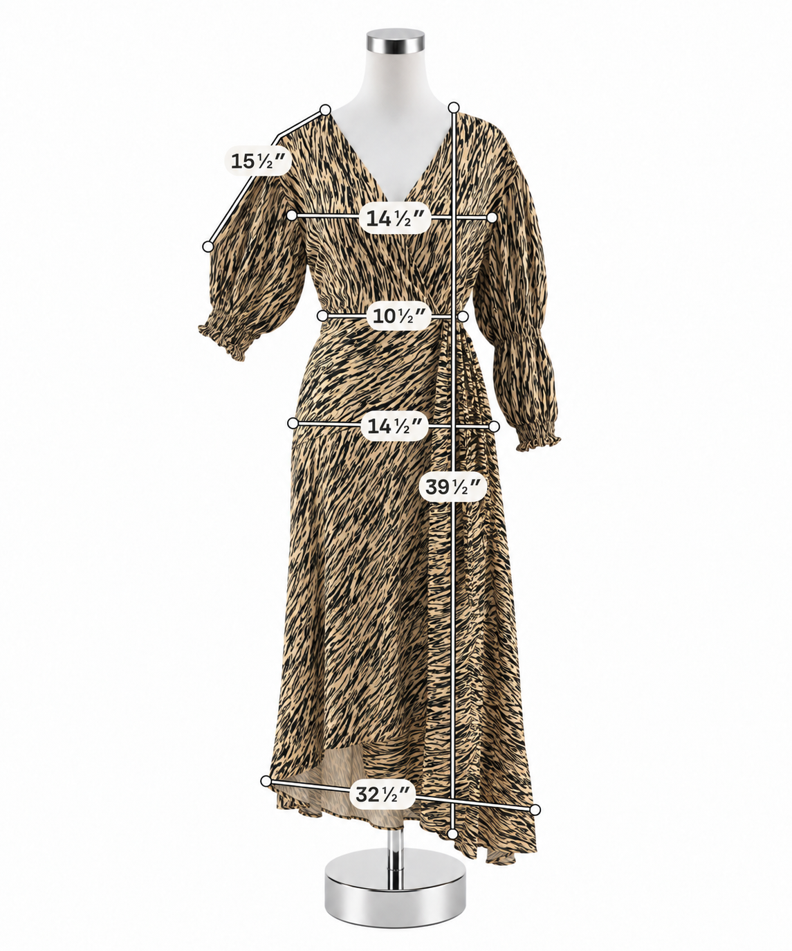 ELF Handmade Animal Print Wrap Dress Duster | Size L | 100% Rayon Bali Made - ONLINE ONLY