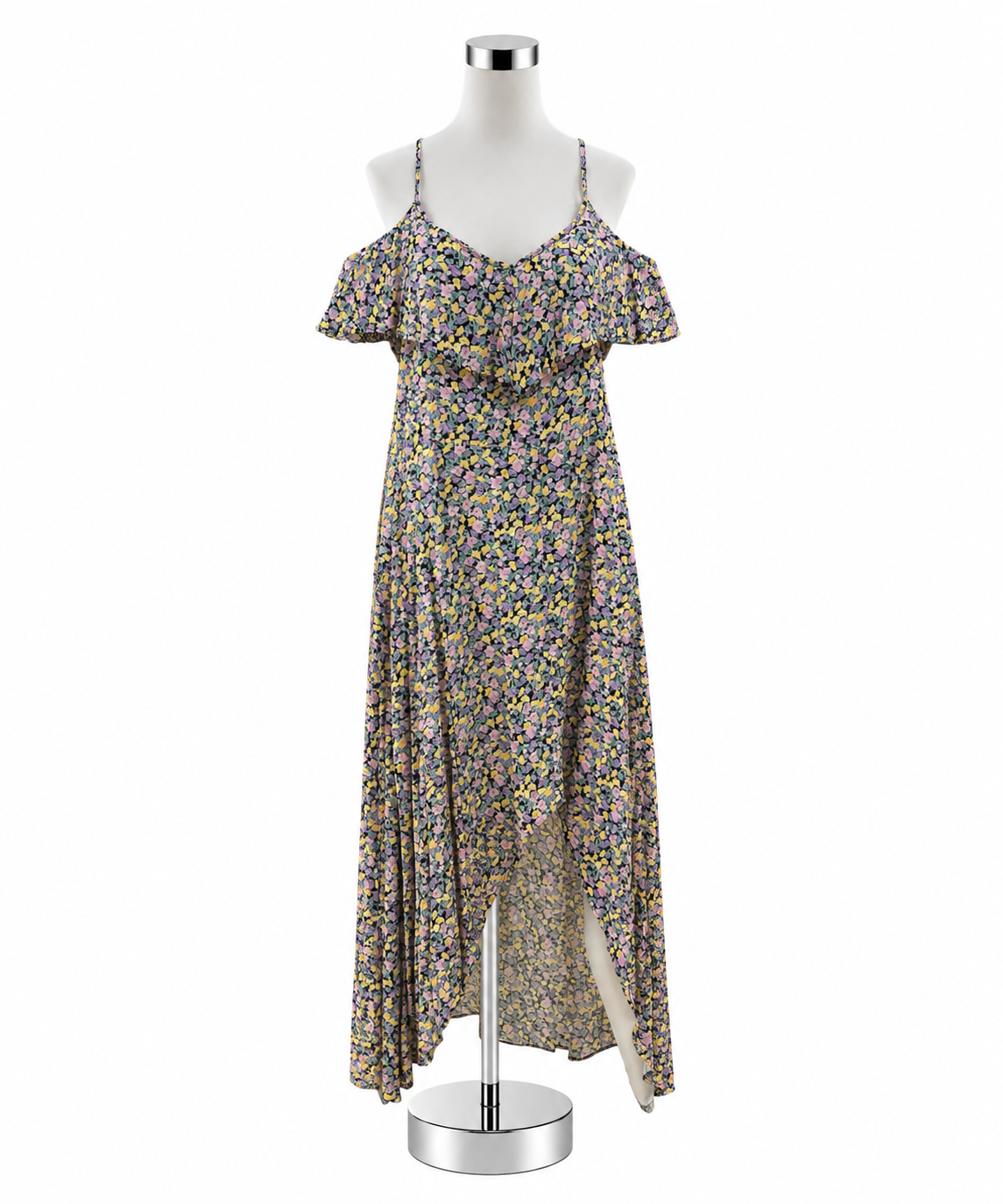 Rewind Floral Cold Shoulder Maxi Dress XL - ONLINE ONLY