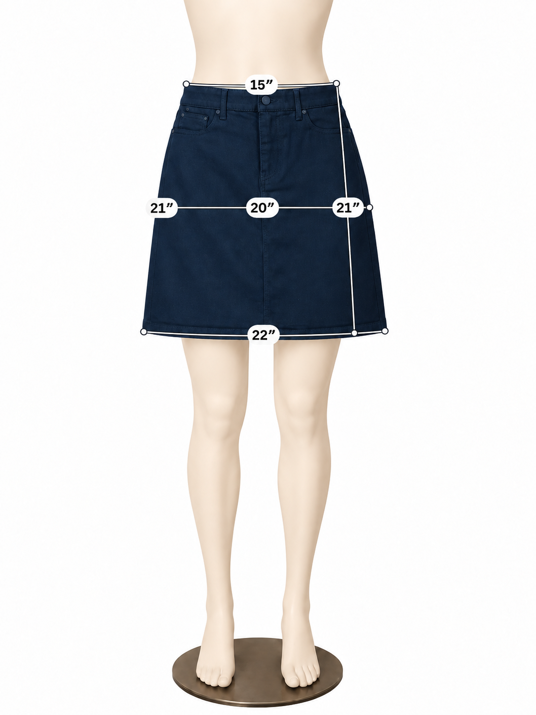 Talbots Flex Denim Performance Stretch Skirt Black Size 8 - ONLINE ONLY