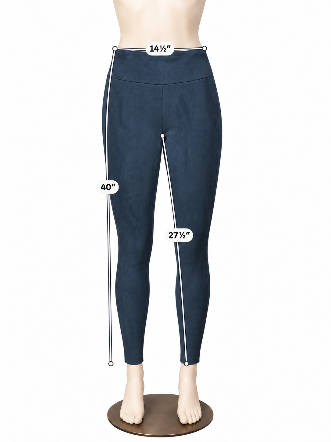 J. McLaughlin Gray Fleece-Lined Pull-On Stretch Leggings Size Medium - ONLINE ONLY