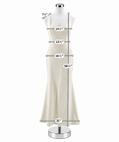 Lulus Mythical Kind of Love Cream Mermaid Maxi Gown | Size M | NWT - ONLINE ONLY