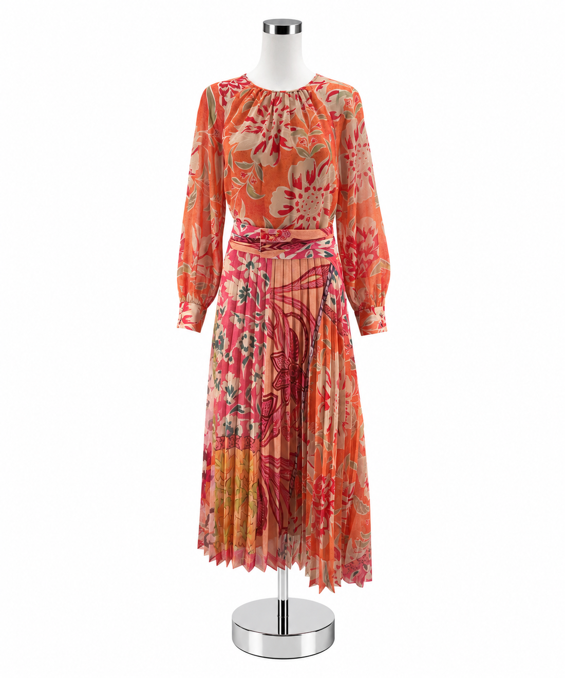 Teri Jon by Rickie Freeman Floral Pleated Maxi Dress NWT Size 14 - ONLINE ONLY