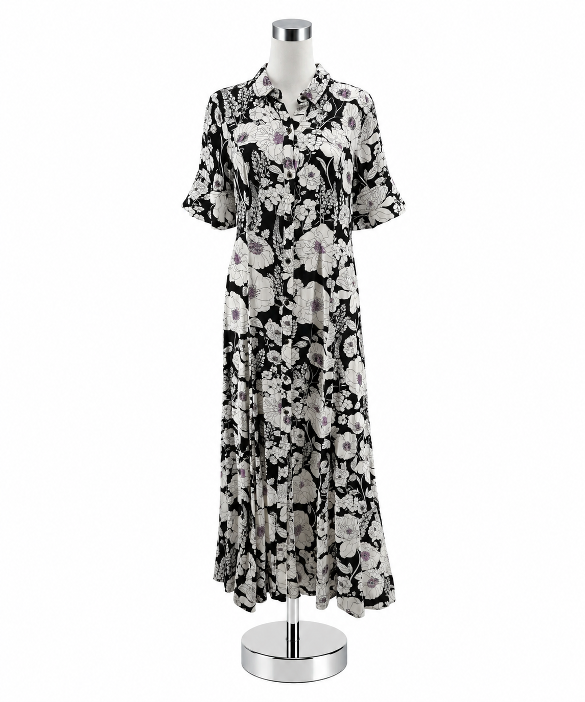 Maeve by Anthropologie Floral Flutter Sleeve Midi Shirtdress Size Medium - ONLINE ONLY