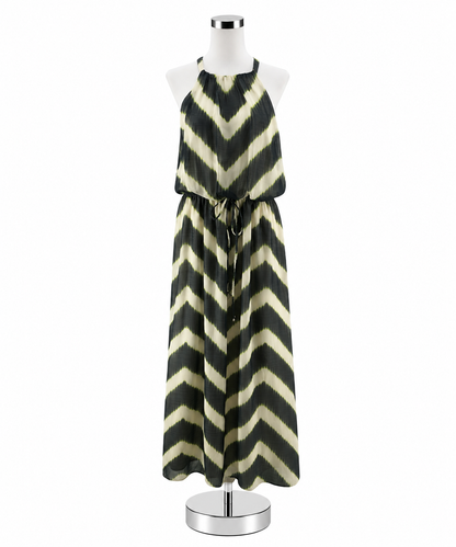 Vince Camuto Chevron Stripe Halter Maxi Dress Size 12 - ONLINE ONLY