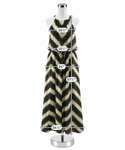 Vince Camuto Chevron Stripe Halter Maxi Dress Size 12 - ONLINE ONLY