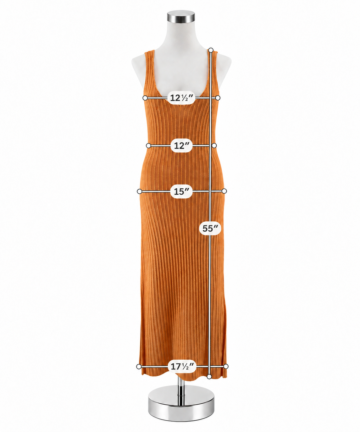 Z Supply Keala Ribbed Sweater Maxi Dress with Slit Orange Small - ONLINE ONLY