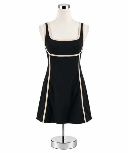 Daily Practice by Anthropologie Contrast-Trim Athleisure Mini Dress Size Large - ONLINE ONLY
