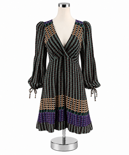 Maeve by Anthropologie Lida Geometric Print Midi Dress Size 0 - ONLINE ONLY