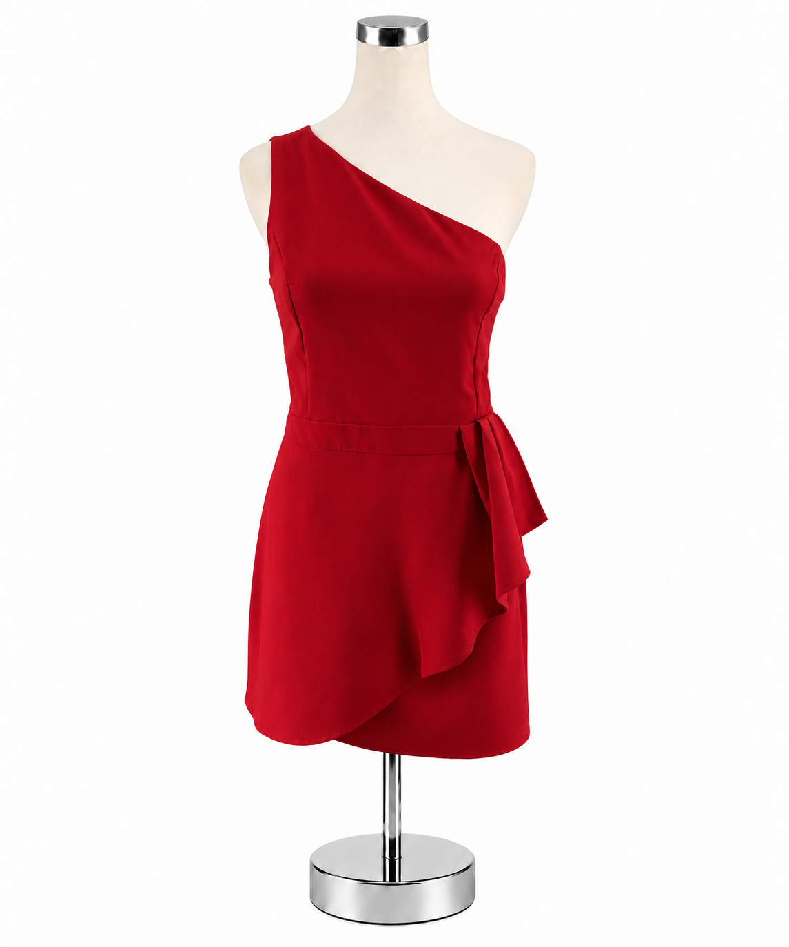 TCEC Red One Shoulder Ruffle Skort Romper Dress Size Large - ONLINE ONLY
