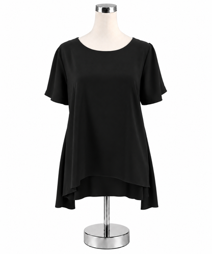 Philosophy Republic Clothing Black High-Low Keyhole Blouse Top Size Large - ONLINE ONLY