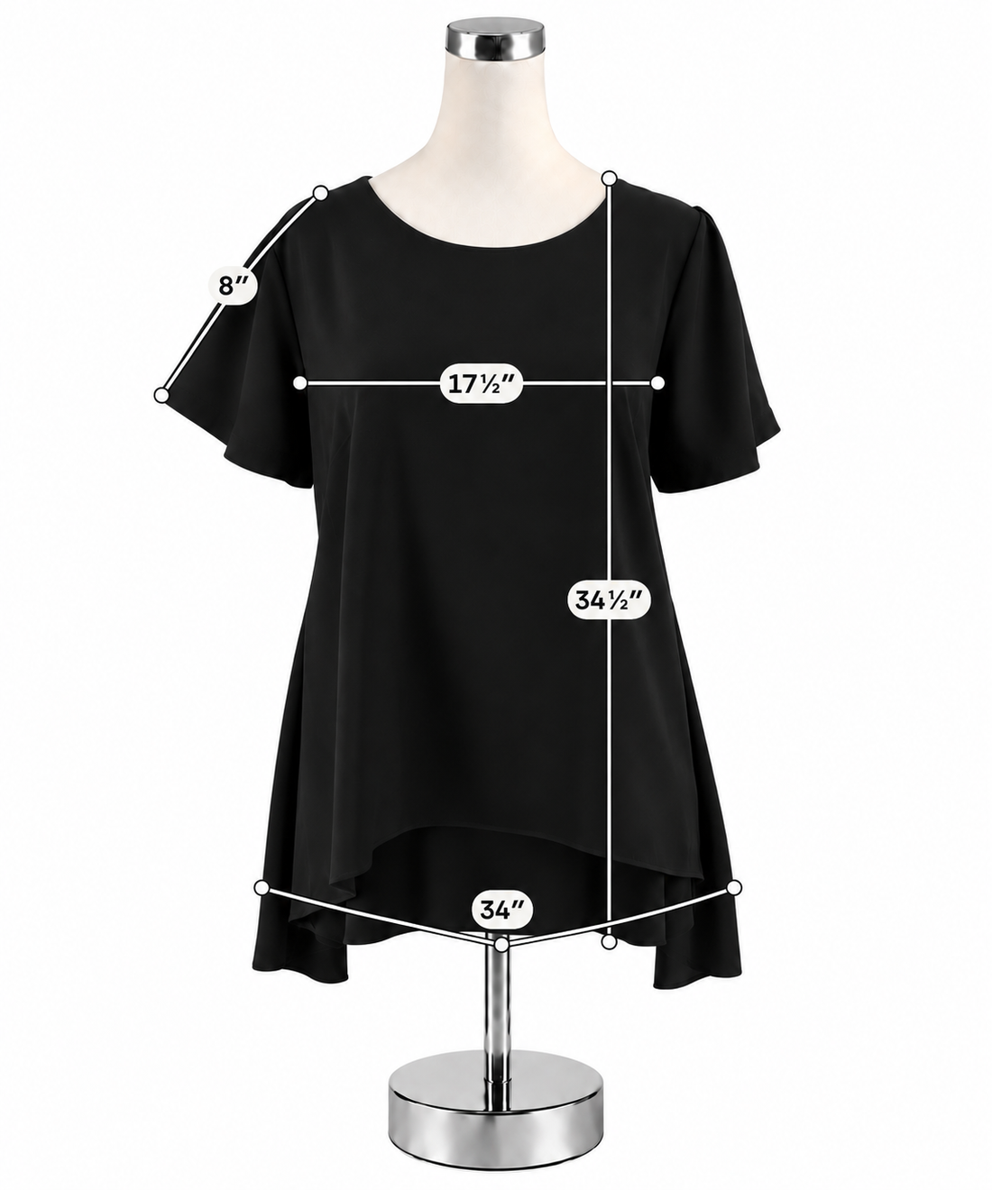 Philosophy Republic Clothing Black High-Low Keyhole Blouse Top Size Large - ONLINE ONLY