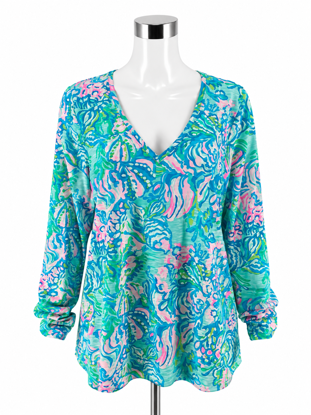 Lilly Pulitzer Nevie Top In A Flurry Print Tunic Size Large - ONLINE ONLY