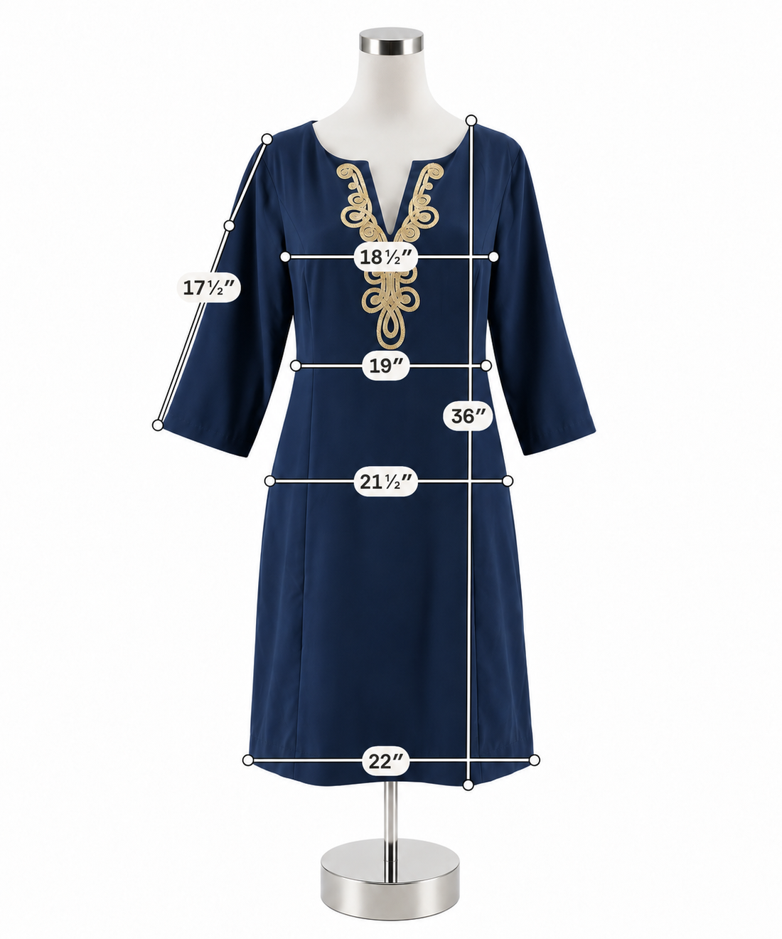 Lilly Pulitzer Kade Dress Navy Gold Embroidered Shift Size 16 NWT - ONLINE ONLY
