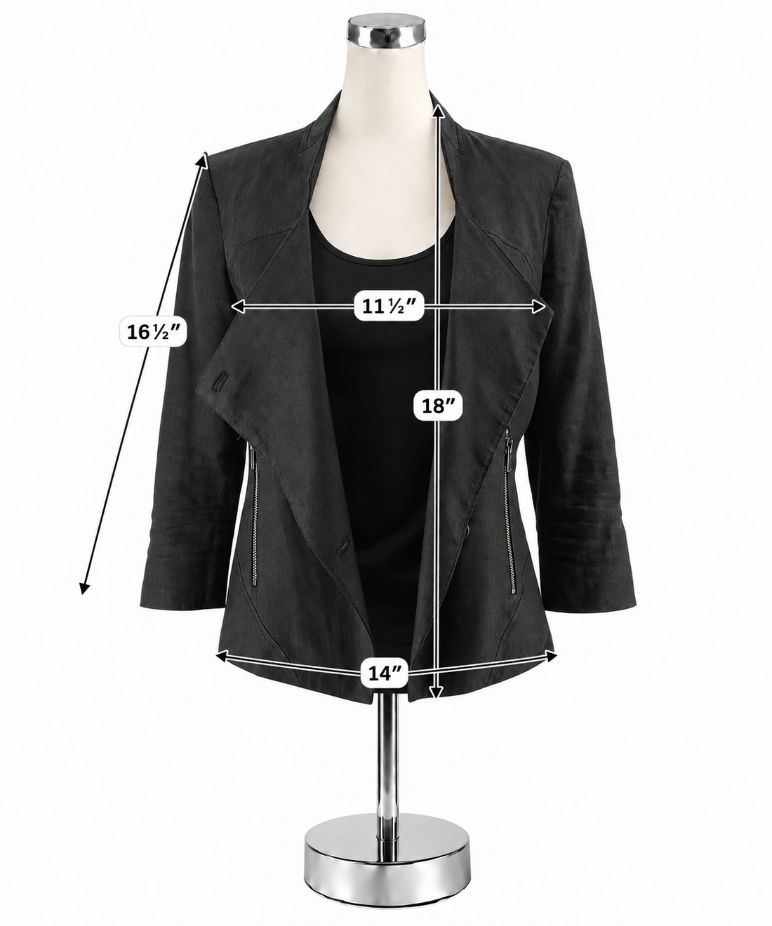 Helmut Lang Asymmetrical Drape Front Blazer Jacket Black Size XS/S