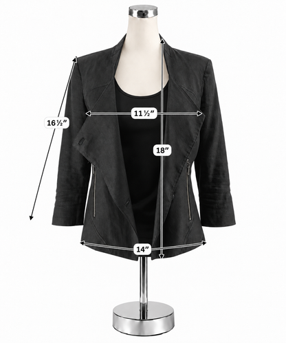 Helmut Lang Asymmetrical Drape Front Blazer Jacket Black Size XS/S