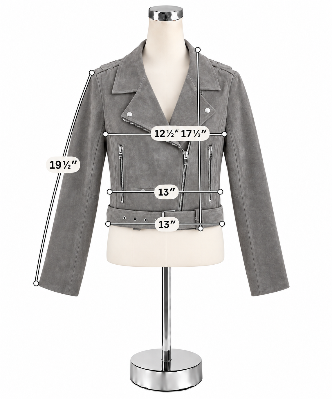 [BLANKNYC] Suede Moto Jacket Taupe Cropped Leather Biker Jacket Size Small